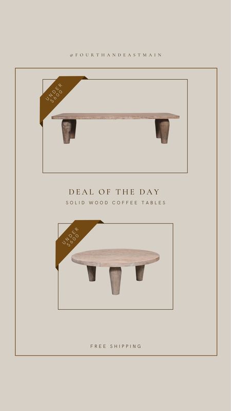 deal of the day // AMAZING deal of the day today. two coffee table under  $600 and sold wood 

#LTKhome
