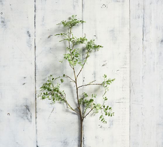 Faux Green Petal Leaf Branch | Pottery Barn (US)