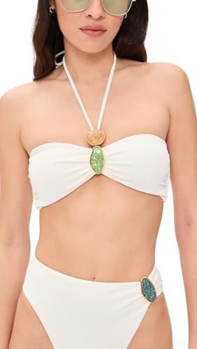 Amazon.com: ViX Paula Hermanny Women's Petra Bandeau Bikini Top, White, L : Clothing, Shoes & Jew... | Amazon (US)