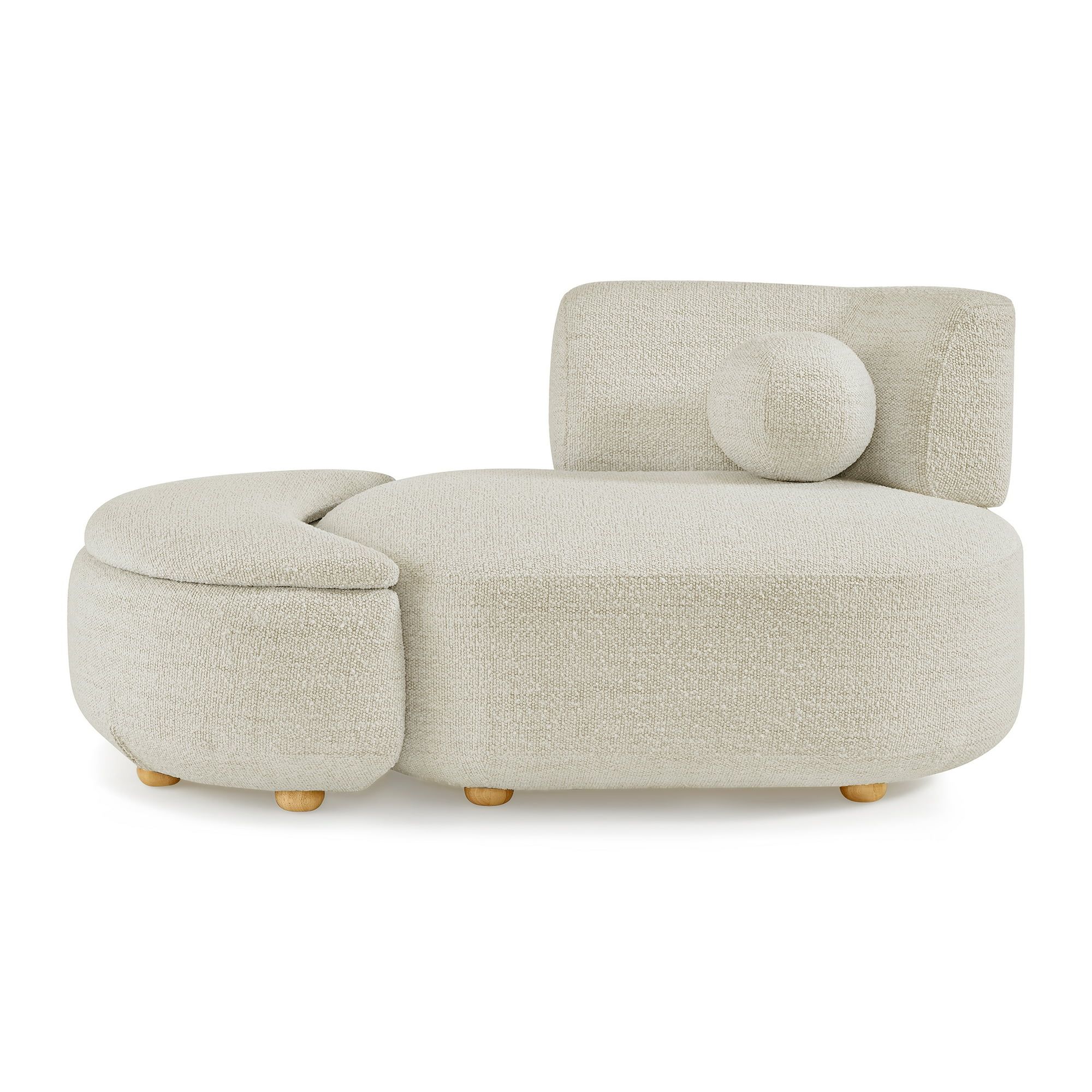 Better Homes & Gardens Juliet Modern Chaise & Storage Ottoman, Storage Ivory | Walmart (US)