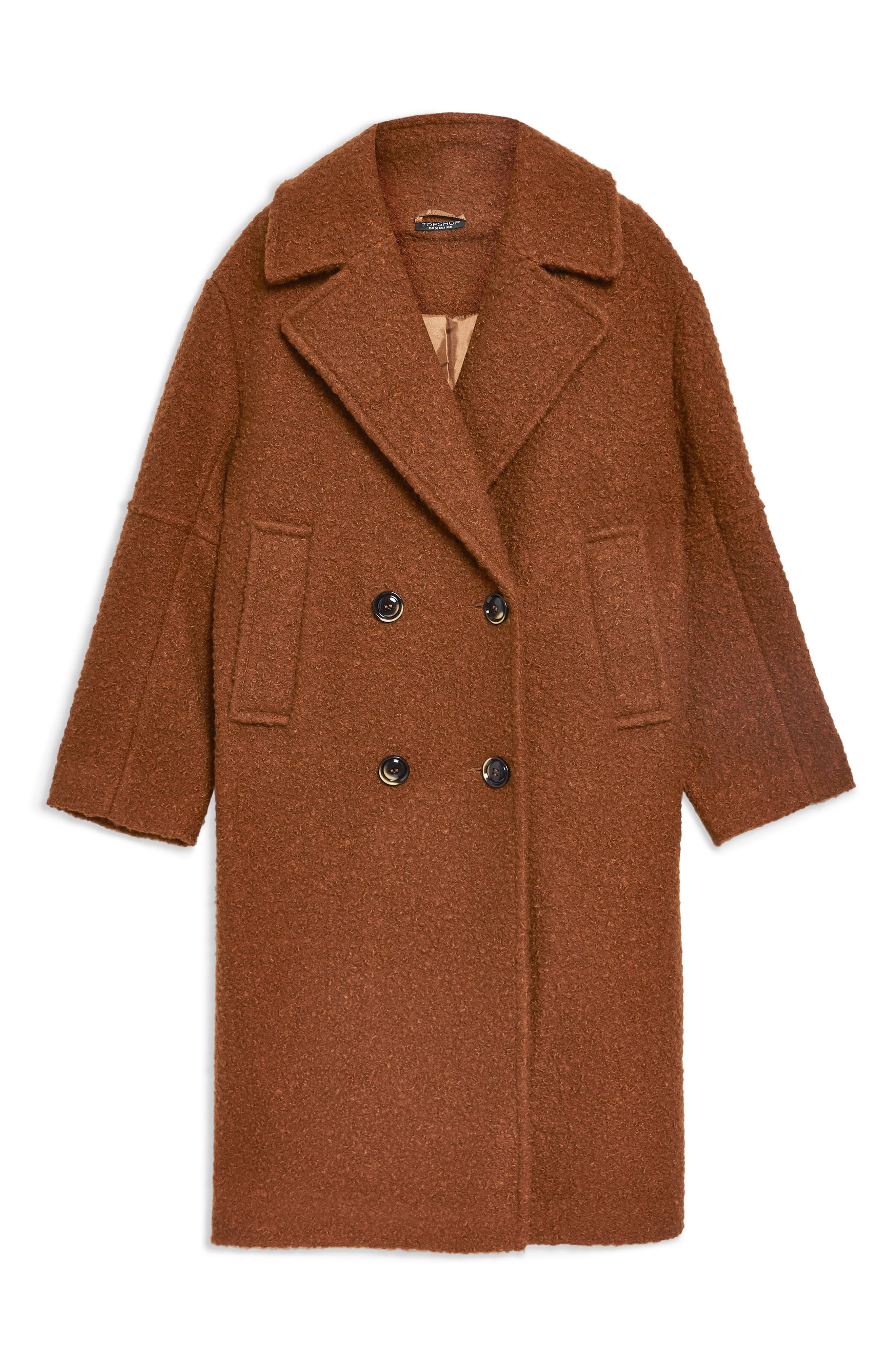 Topshop Bouclé Button Front Coat | Nordstrom