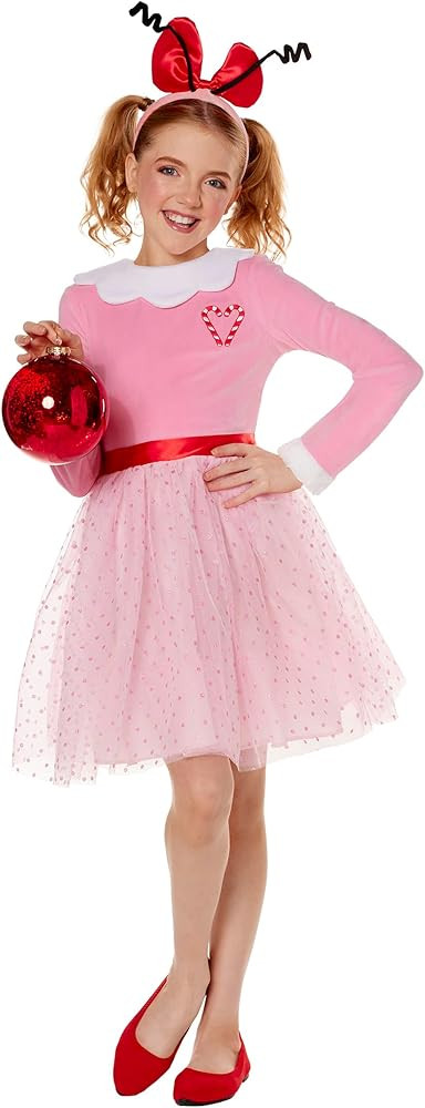 Spirit Halloween Dr. Seuss The Grinch Kids Cindy Lou Who Costume | Officially Licensed | How the ... | Amazon (US)