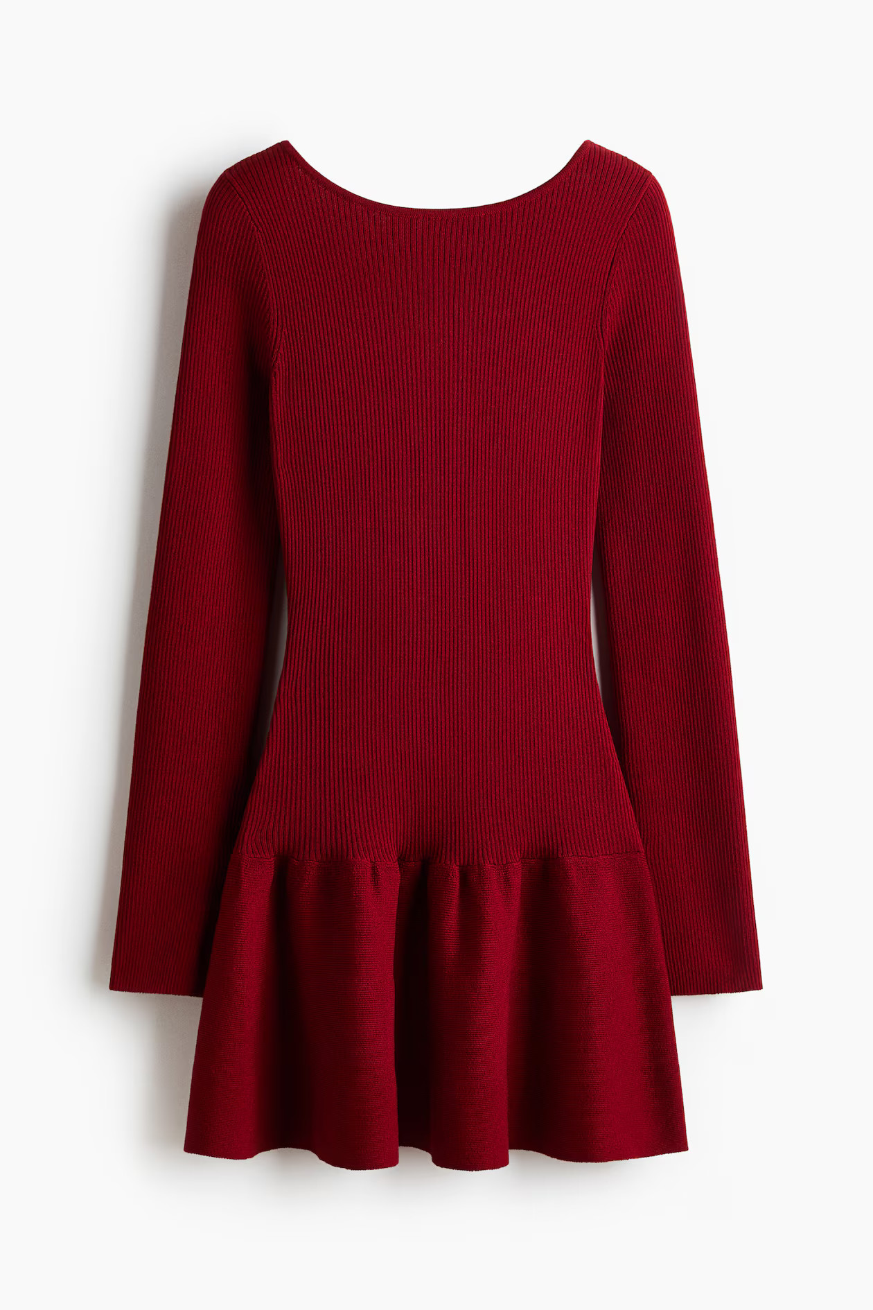 Ribbed flared-skirt dress | H&M (UK, MY, IN, SG, PH, TW, HK)