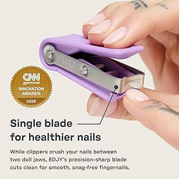 EDJY Fingernail Cutter - Precision Stainless Steel Nail Cutter for Fingernails | Sharp Blade, Erg... | Amazon (US)