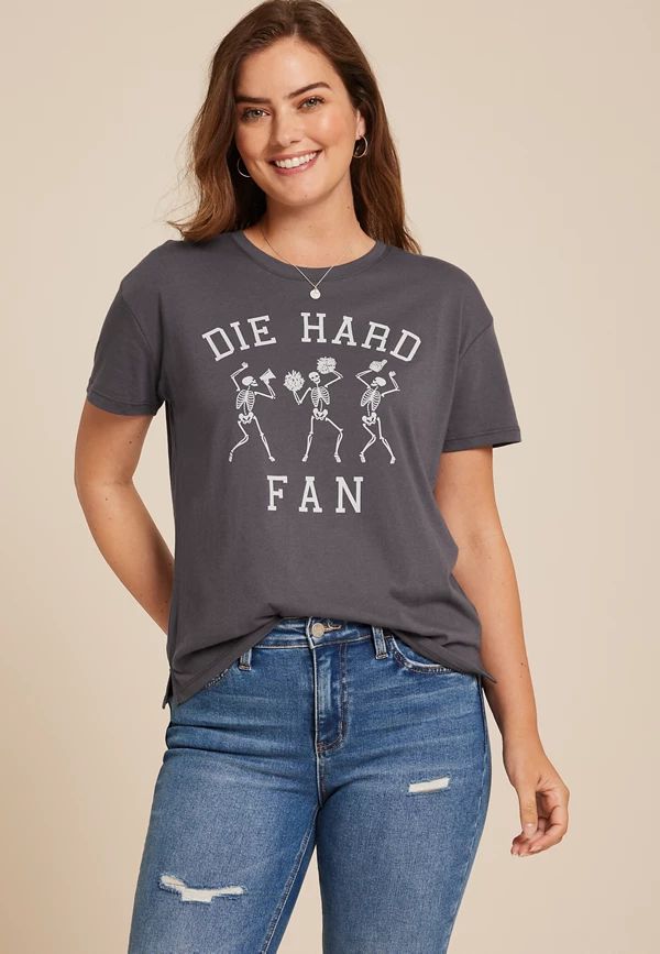 Die Hard Fan Oversized Fit Graphic Tee | Maurices