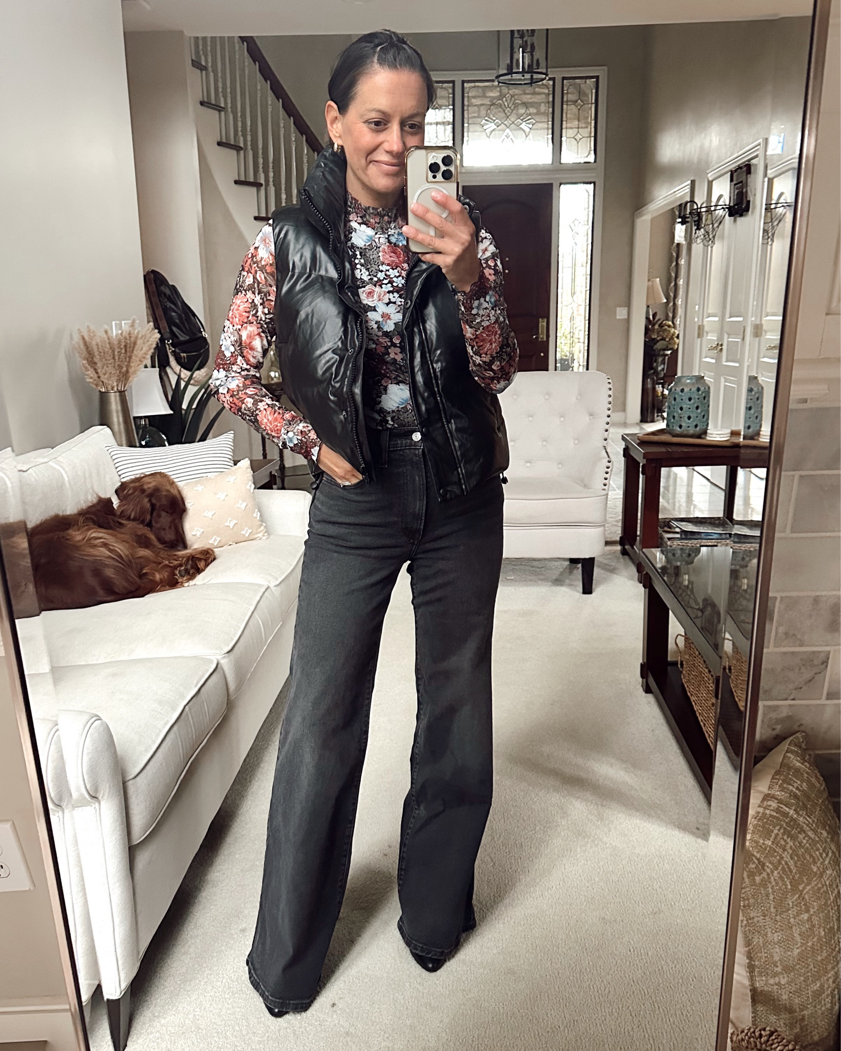 Date night outfit idea! Amazon flare jeans run true to size, Amazon sheer date night top runs true to size, Amazon black boots run true to size.



#LTKFindsUnder50 #LTKOver40 #LTKStyleTip