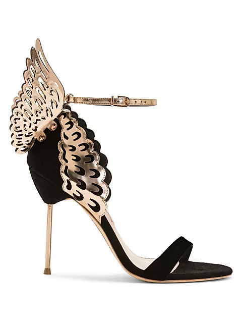 Evangeline Metallic Leather & Suede Sandals | Saks Fifth Avenue