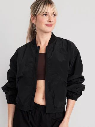 Lightweight Cropped Nylon Jacket for Women | Old Navy (US)