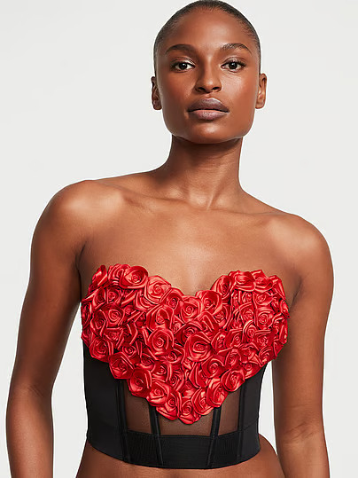 Very Sexy VS Archives Rosette Corset Top, Black, S - Women's Bras - Victoria's Secret | Victoria's Secret (US / CA )