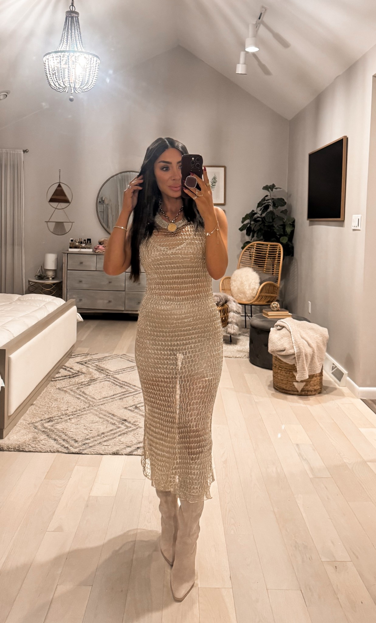 Dress is old Zara but linking some super cute options with the same vibe ✨✨✨

These boots- fave most worn for Fall/Winter! Size up 1/2 size.

Sheer metallic gold dress // suede knee high western boots // illusion dress // nude boy shorts 

#LTKFindsUnder100 #LTKootd #LTKgrwm