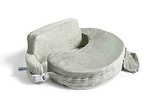 My Brest Friend Super Deluxe Nursing Pillow - Enhanced Comfort & Ergonomic Breastfeeding Pillow for Ultimate Support For Mom & Baby - Adjustable and with Handy Side Pocket, Platinum | Amazon (US)