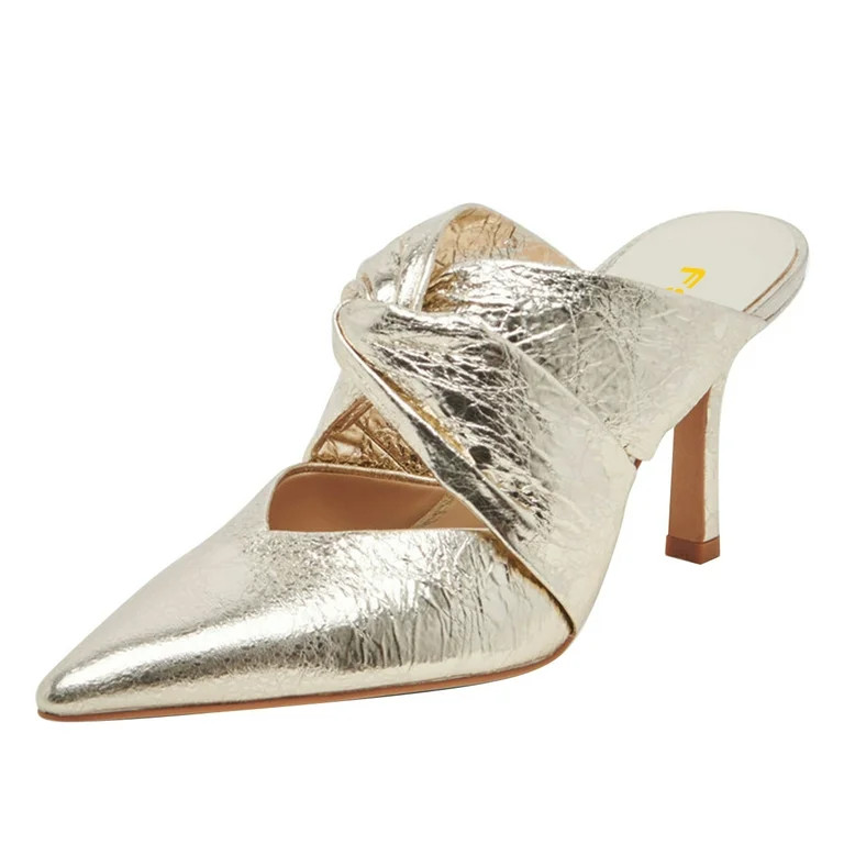 FSJ Women Graceful Pointed Closed Toe Stiletto Heels Slide Sandals Slip On Backless Mules Wedding... | Walmart (US)