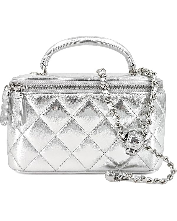 M-ioi-M Small Genuine Leather Purse Quilted Crossbody Bag for Women, Mini Top-Handle Shoulder Han... | Amazon (US)
