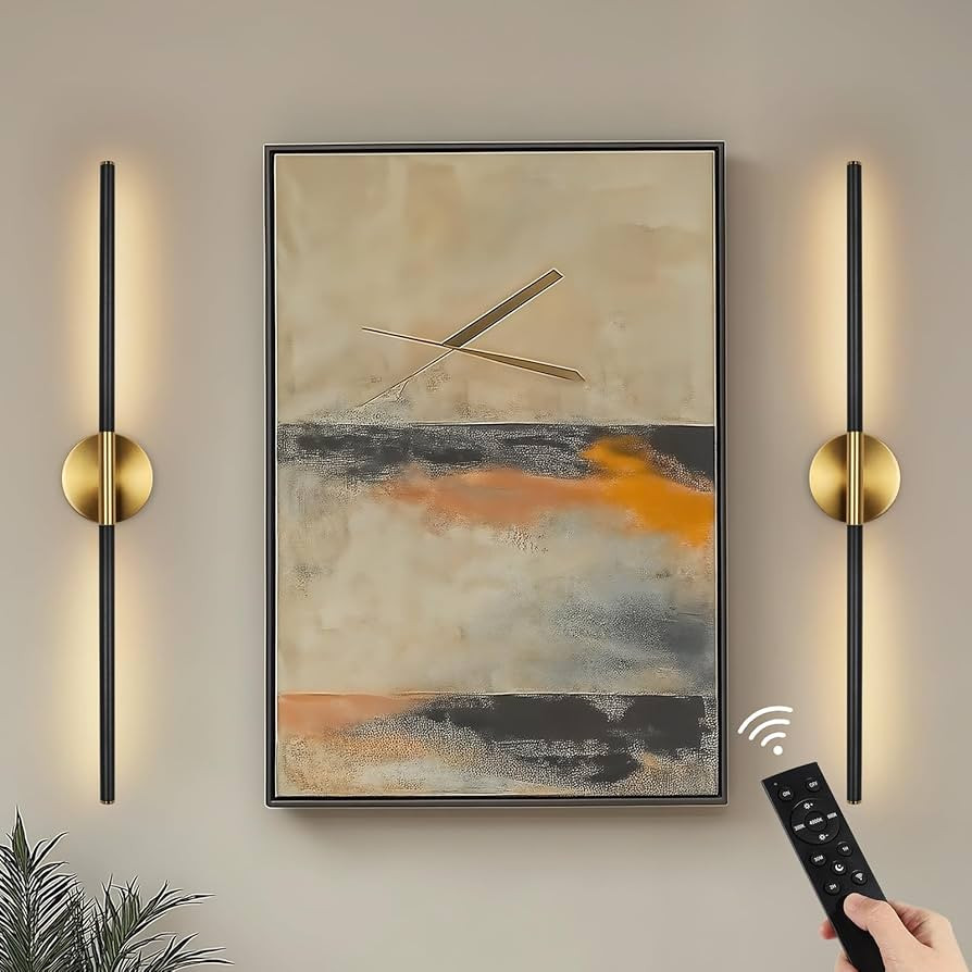 Battery Operated Wall Sconces Set of Two 360° Rotate Wireless Rechargeable Light Dimmable with R... | Amazon (US)