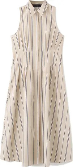 Stripe Sleeveless Midi Shirtdress | Nordstrom