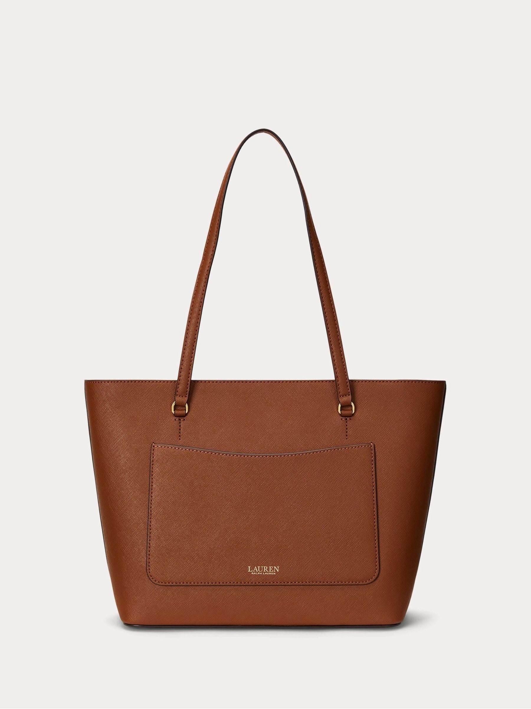 Lauren Ralph Lauren Lauren Ralph Lauren Brown Leather Tote Bag | Next US