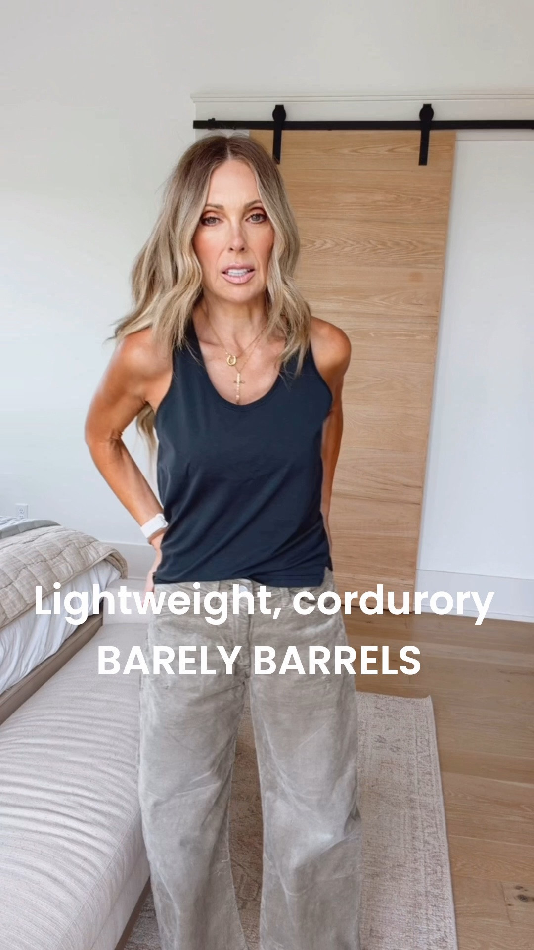 This just in.... lightweight corduroys, that are barely barrels!  Would be super cute with a denim jacket and casual sneakers.
