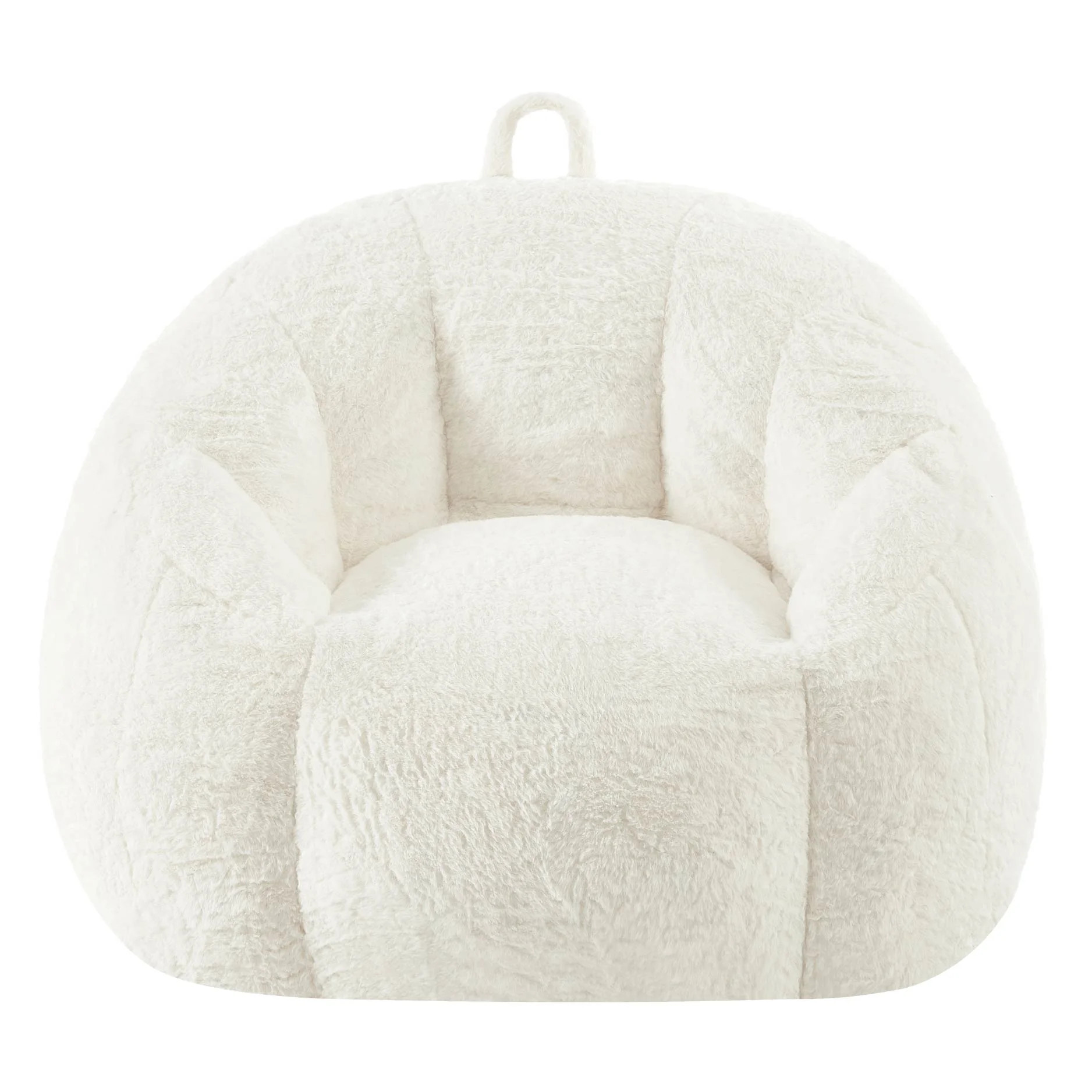 Urban Shop Ivory Faux Rabbit Fur Foam Lounge Chair | Walmart (US)