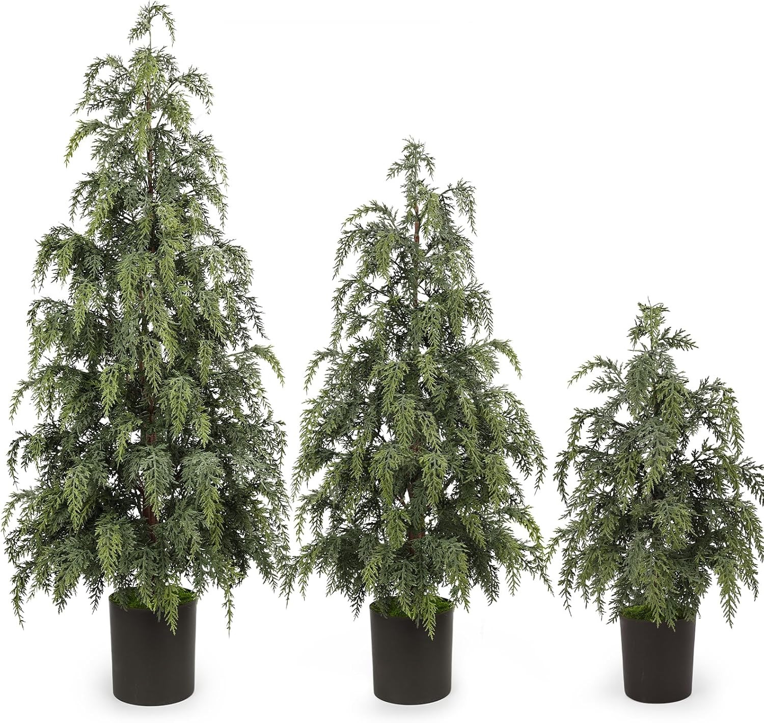 3PCS Christmas Artificial Cedar Trees for Outdoors Decorations, 2FT/3FT/4FT | Amazon (US)