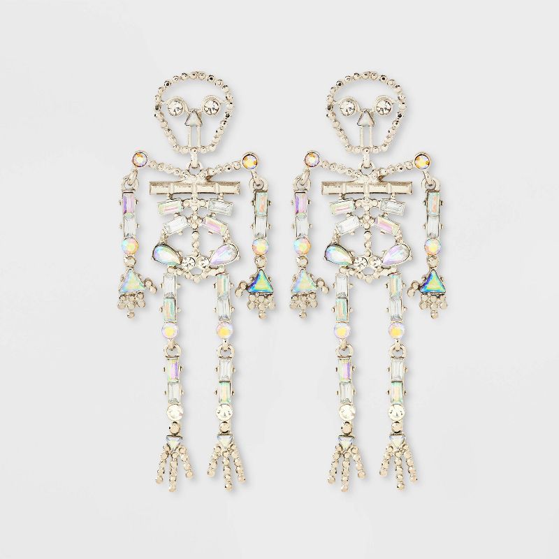 SUGARFIX by BaubleBar 'Bad to the Bone' Statement Earrings - Silver | Target