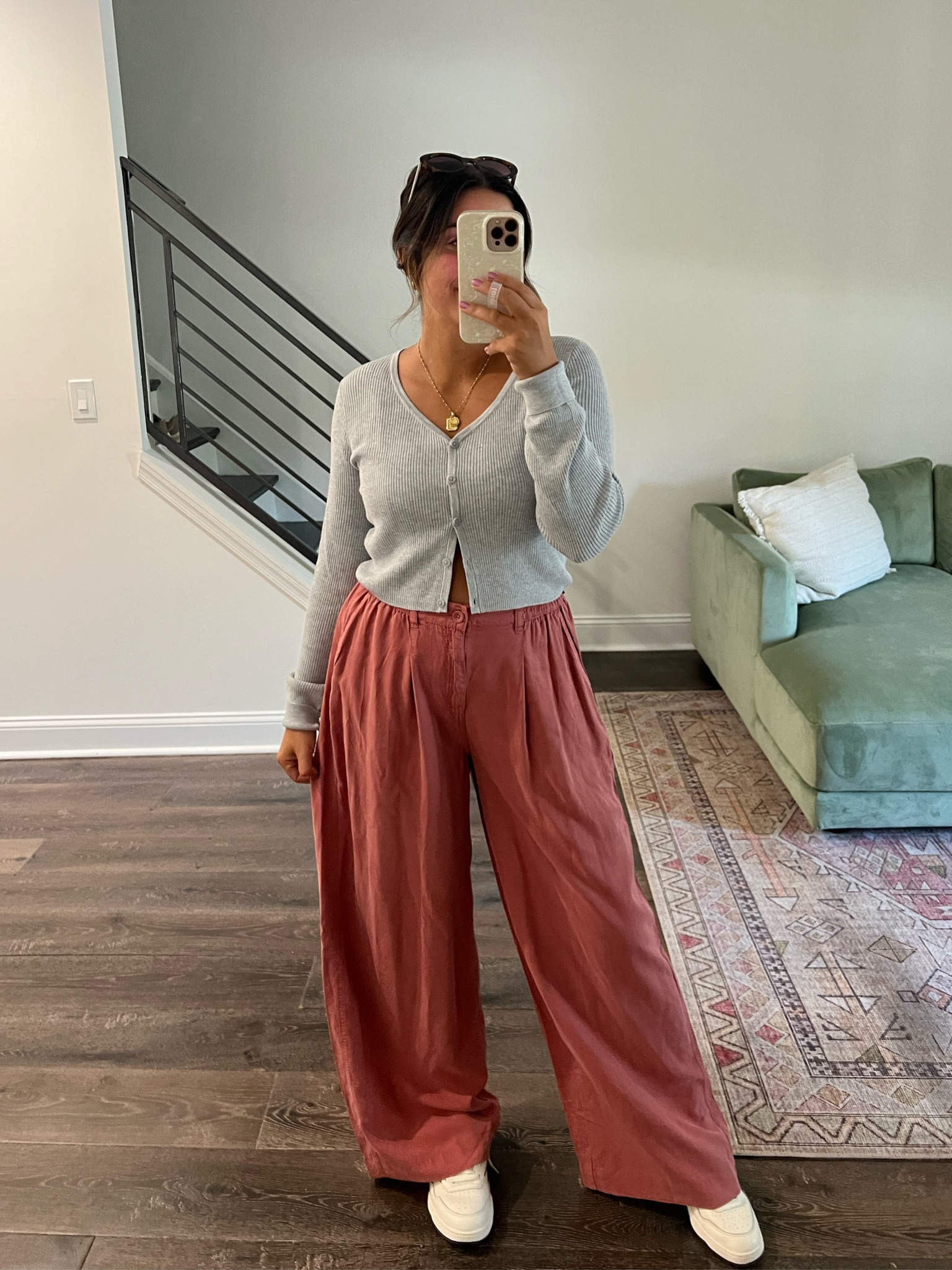 Aeries trousers have been one of my go to this fall because they are so comfy and can be dressed up or down. Sadly the pink color is sold out, but they have a ton of other heathered options that fit exactly with the same same as these! Added their cardi T-shirt on top which is the perfect staple.

All true to size - M

#workwear #aerie #falloutfits

#LTKFallSale #LTKFindsUnder50 #LTKSeasonal