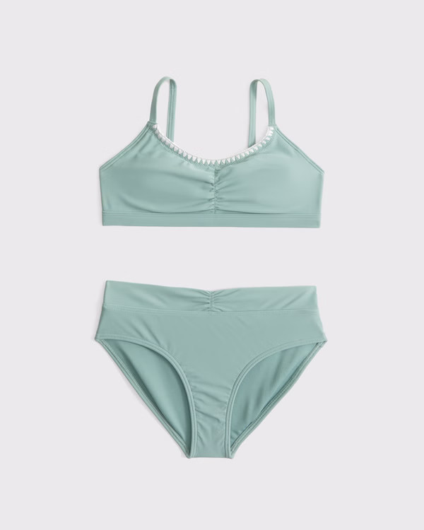 cinched triangle two-piece swimsuit | Abercrombie & Fitch (US)