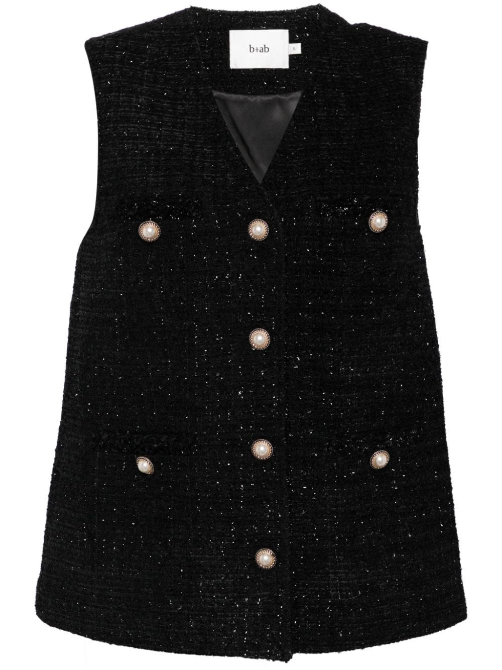 b+ab tweed vest - Black | Farfetch Global