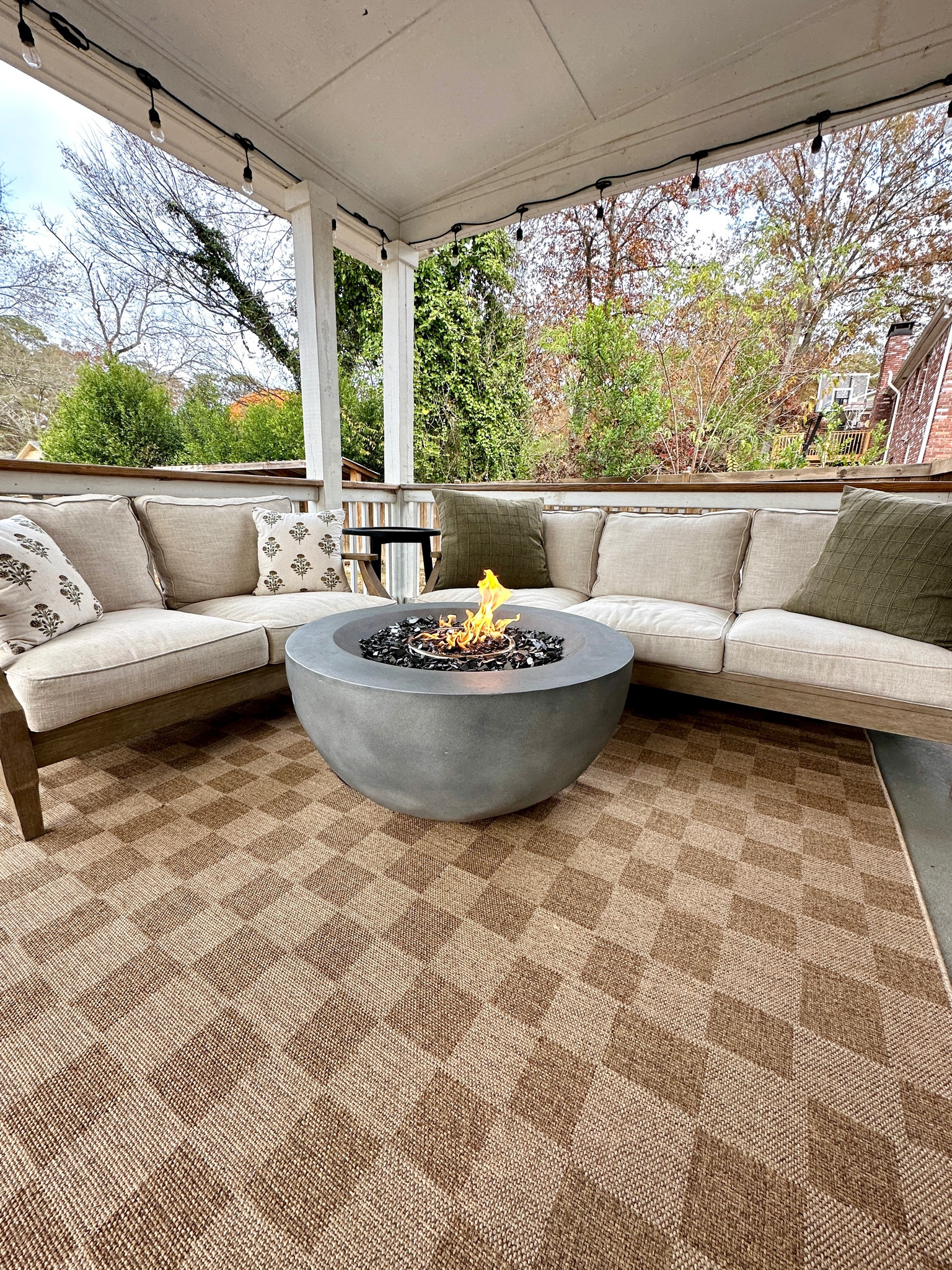 A little porch refresh!

Outdoor patio decor
Outdoor rug
Checkered rug
Gas fire pit
Concrete fire pit
Outdoor pillows
Outdoor couches
Cute outdoor furniture 
Modern organic home decor
Christmas gift ideas home


#LTKhome #LTKGiftGuide
