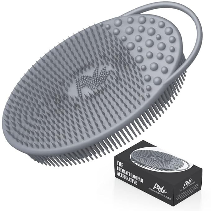 Avilana 3 in 1 Exfoliating Silicone Body Scrubber Easy to Clean, Lathers Well, Long Lasting, And ... | Amazon (US)