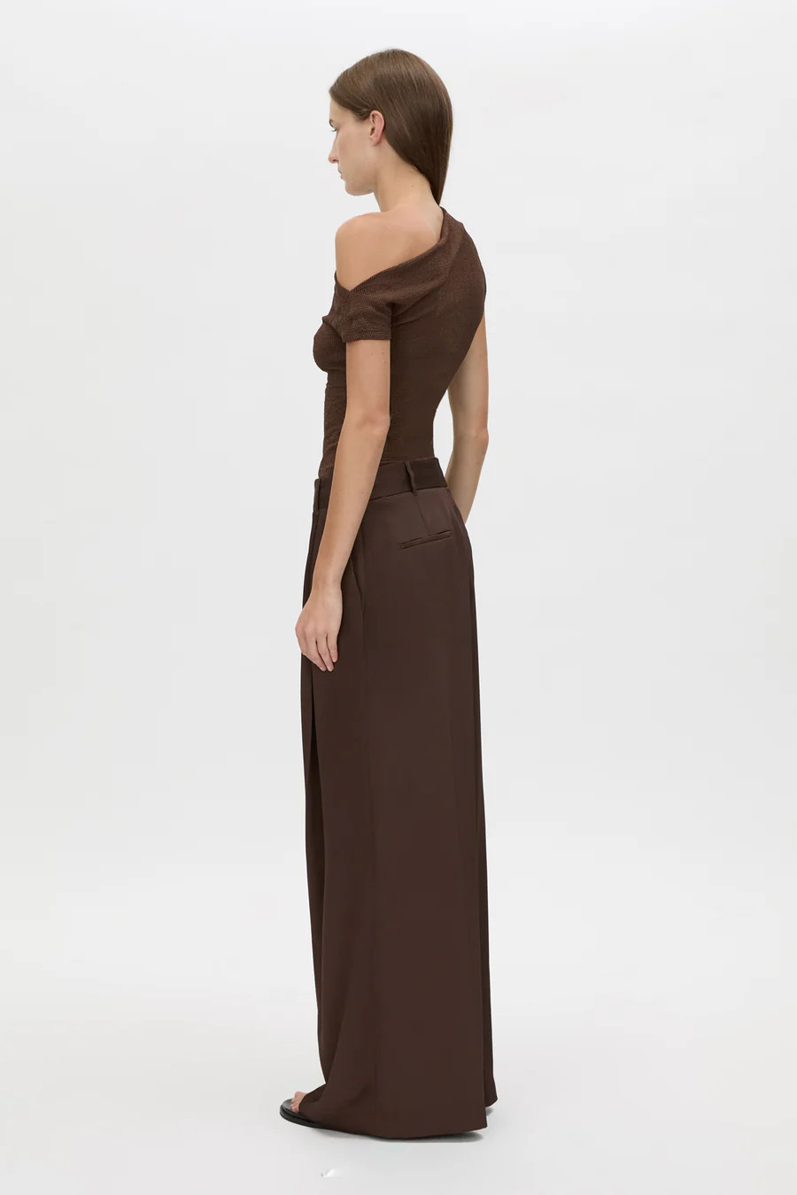 Cali Off-Shoulder Top in Chocolate Brown - CAMILLA AND MARC® C&M | CAMILLA AND MARC (ANZ)