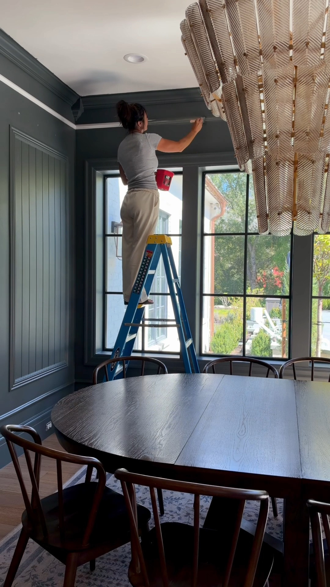 Dining room sources including paint color, table, chairs, wallpaper, paintable outlet covers and chandelier

#LTKSaleAlert #LTKHome