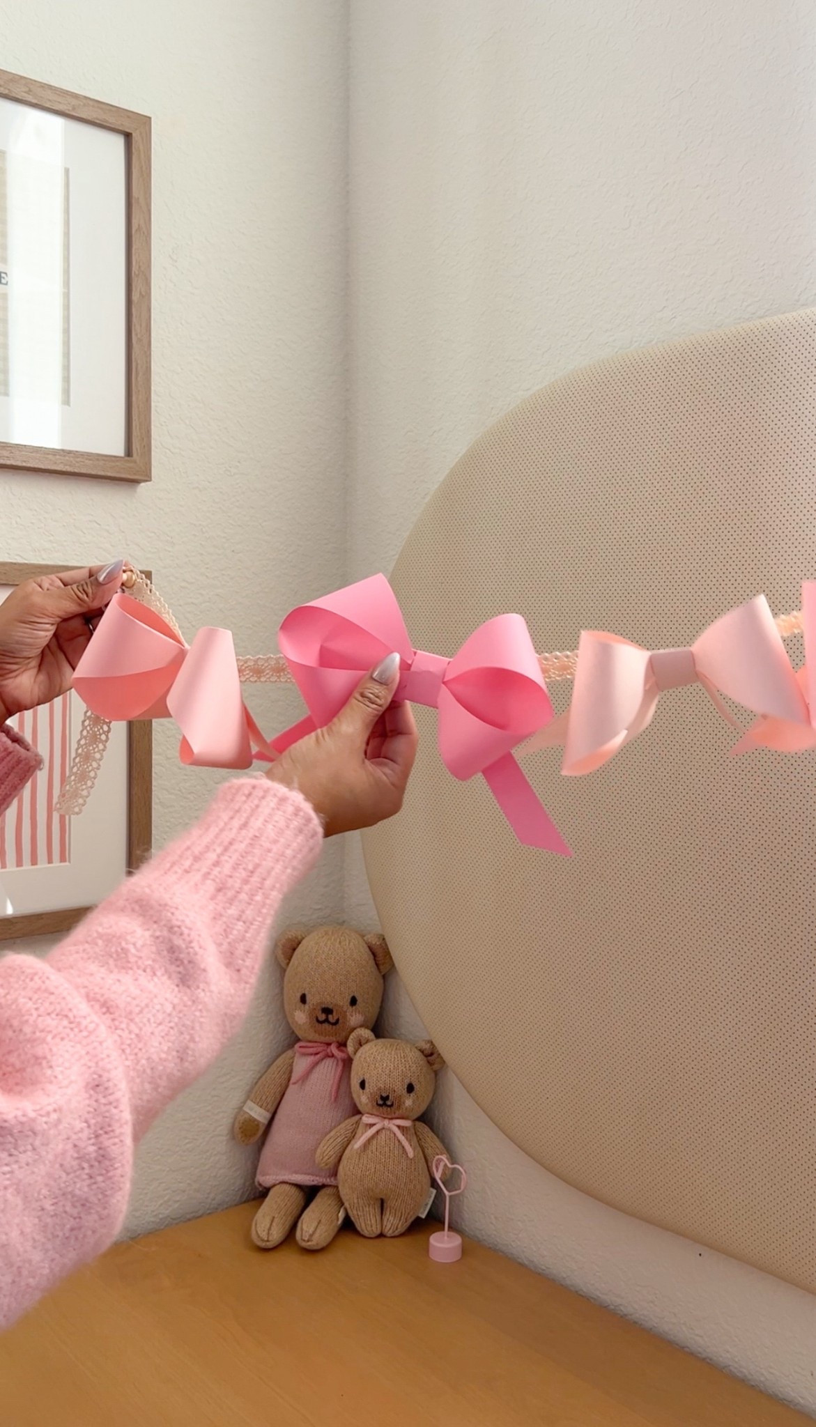 Loved creating this paper bow garland for nora’s room 🎀🤍💕

#LTKValentine
