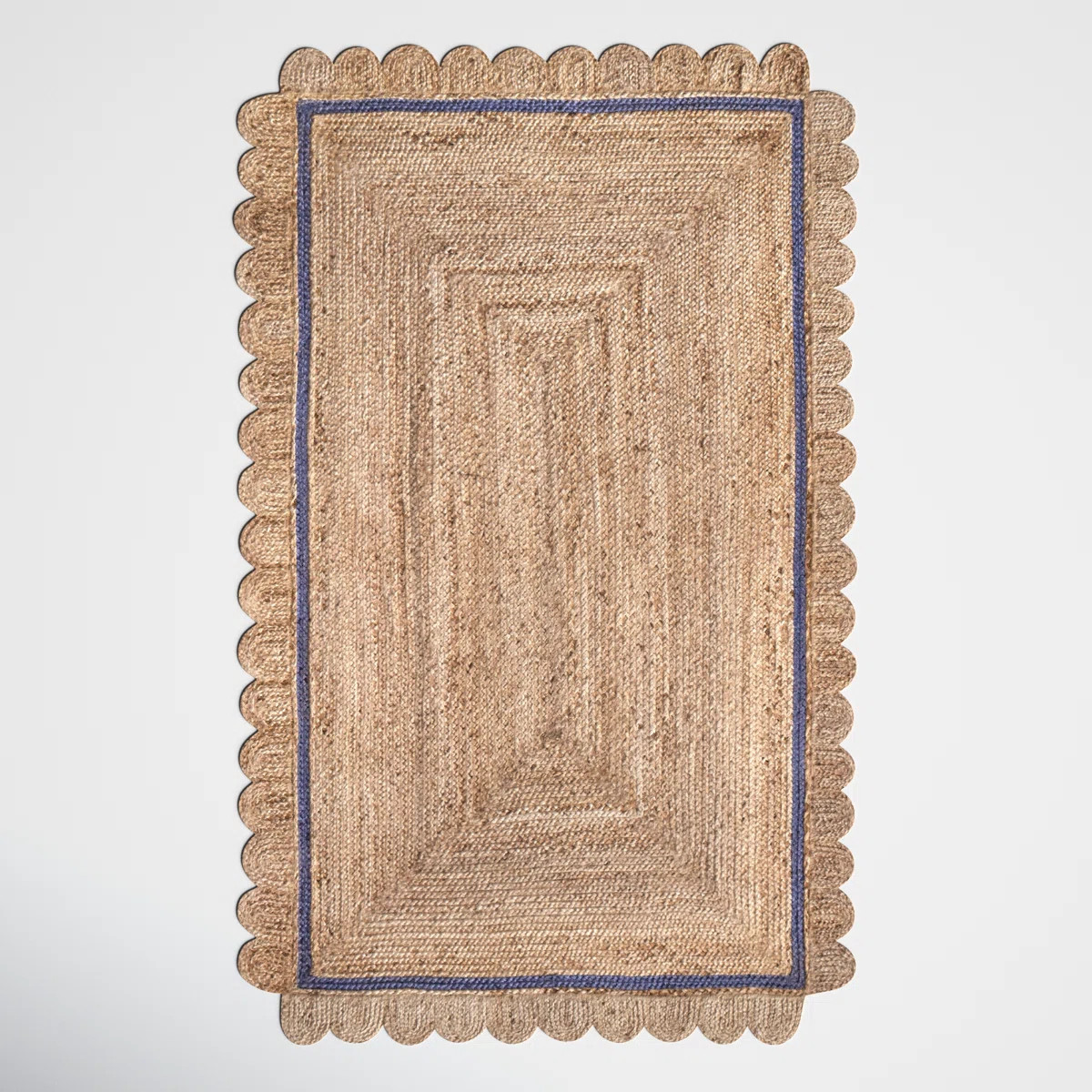 Damask Petals Braided Jute Area Rug | Birch Lane