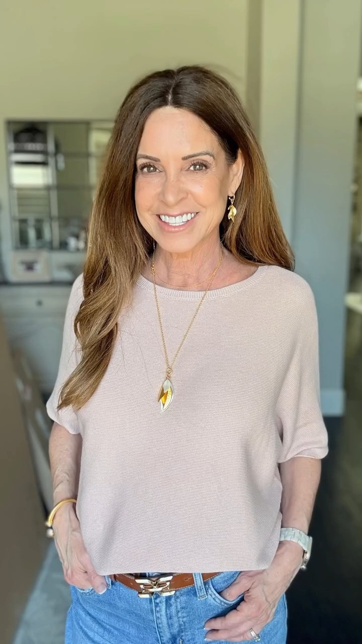 I’m back with another casual look. Brand new jewelry from Julie Vos that I am LOVING for Spring. Paired with a cotton cashmere short sleeve sweater in the prettiest light blush pink that’s a big hit with everyone I know. It’s so good that I bought it in 4 different colors myself. I’m wearing size XS.

#LTKPetite #LTKOver40 #LTKgrwm
