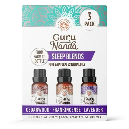 GuruNanda Sleep Essential Oils - Frankincense, Lavender, Cedarwood - Aids in Calming and Relaxation Aromatherapy & Diffuser | Walmart (US)