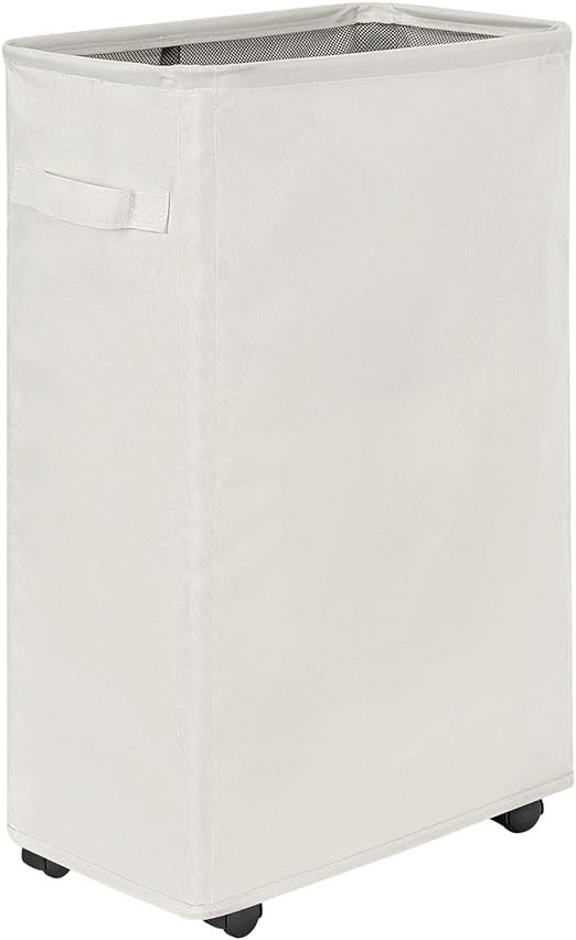 Chrislley 45L Slim Laundry Hamper with Wheels Narrow Rolling Laundry Basket Foldable Dirty Clothe... | Amazon (US)