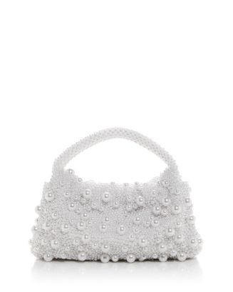 Ellerie Imitation Pearl Embellished Mini Hobo Bag | Bloomingdale's (US)
