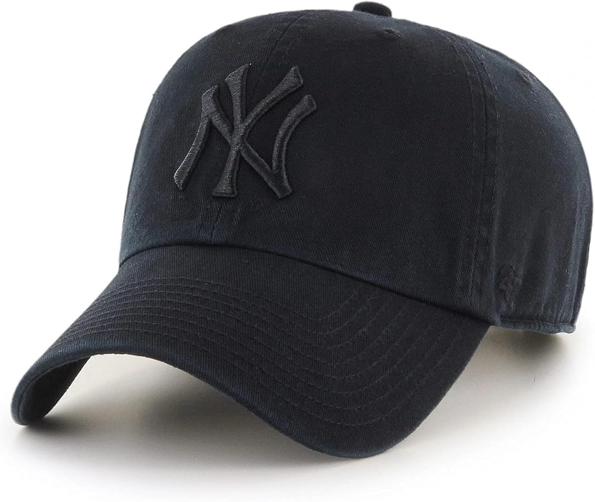 47 MLB Unisex-Adult Black/Black Clean Up Adjustable Hat Cap - One Size (US, Alpha, One Size, New ... | Amazon (US)