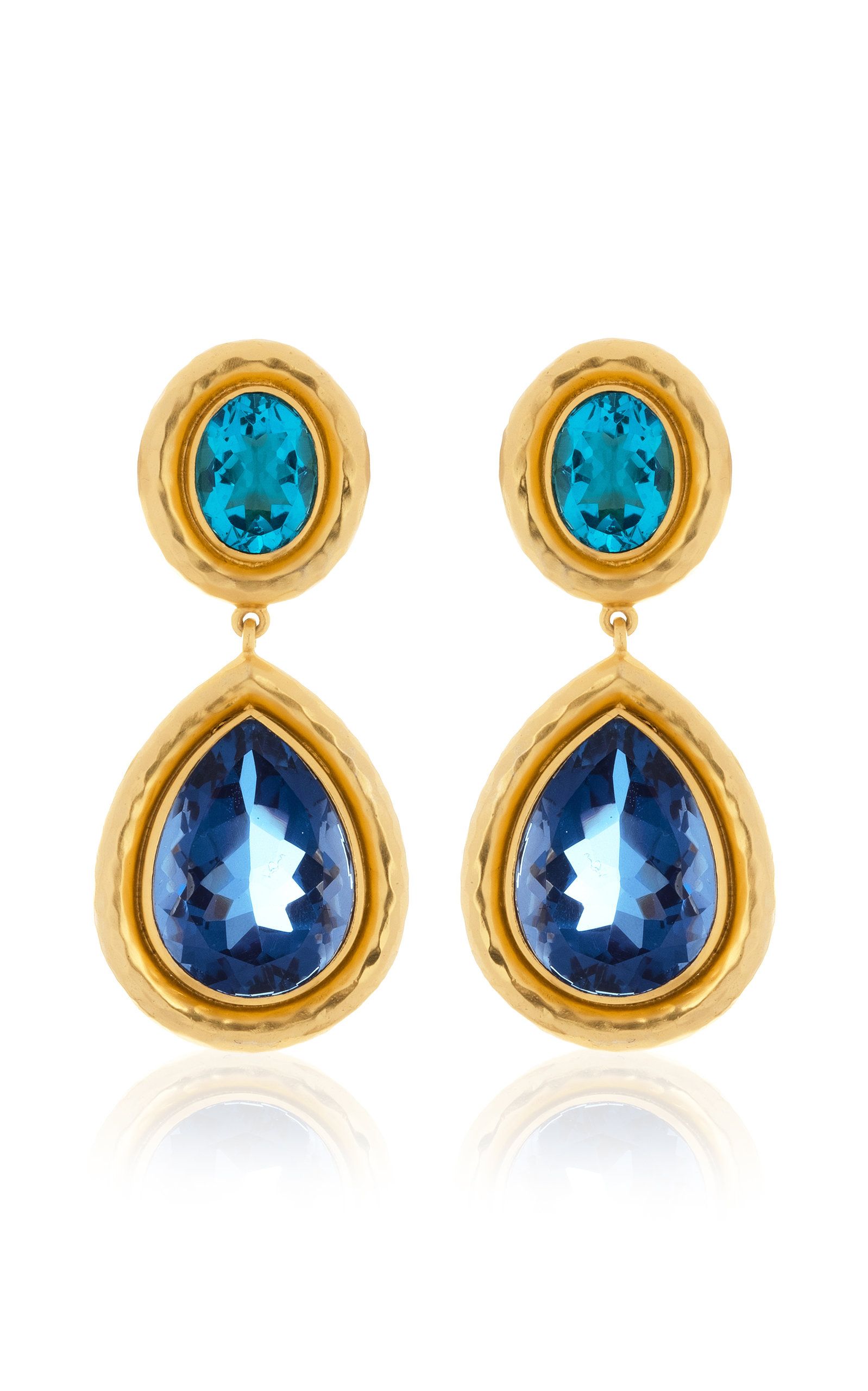 Santorini 24K Gold-Plated Brass Quartz Earrings | Moda Operandi (Global)