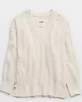 Aerie Beyond Chenille V-Neck Sweater | Aerie