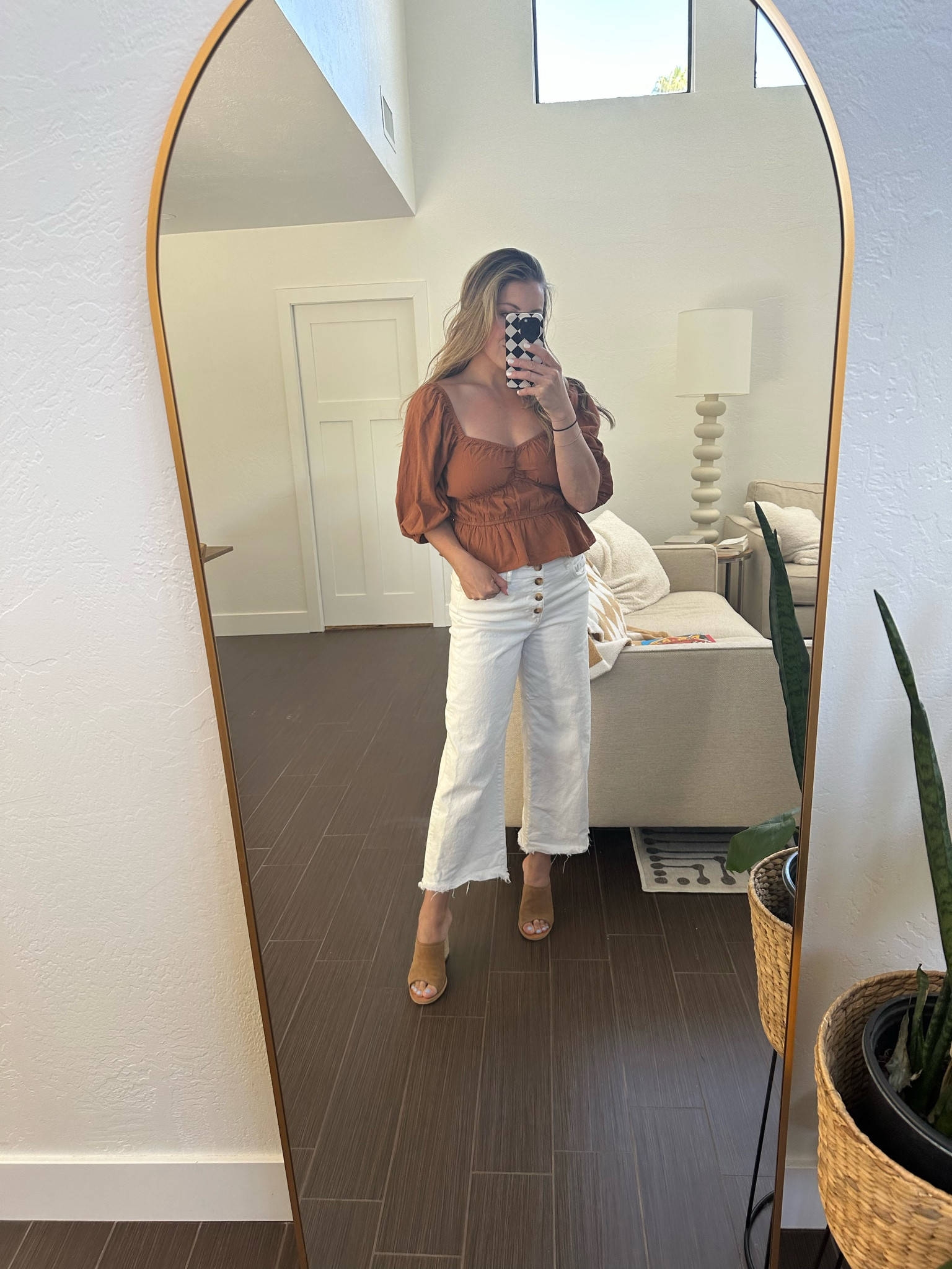 Top on sale wearing medium. Styled with wide leg white culottes  

#LTKsalealert #LTKunder50 #LTKSale