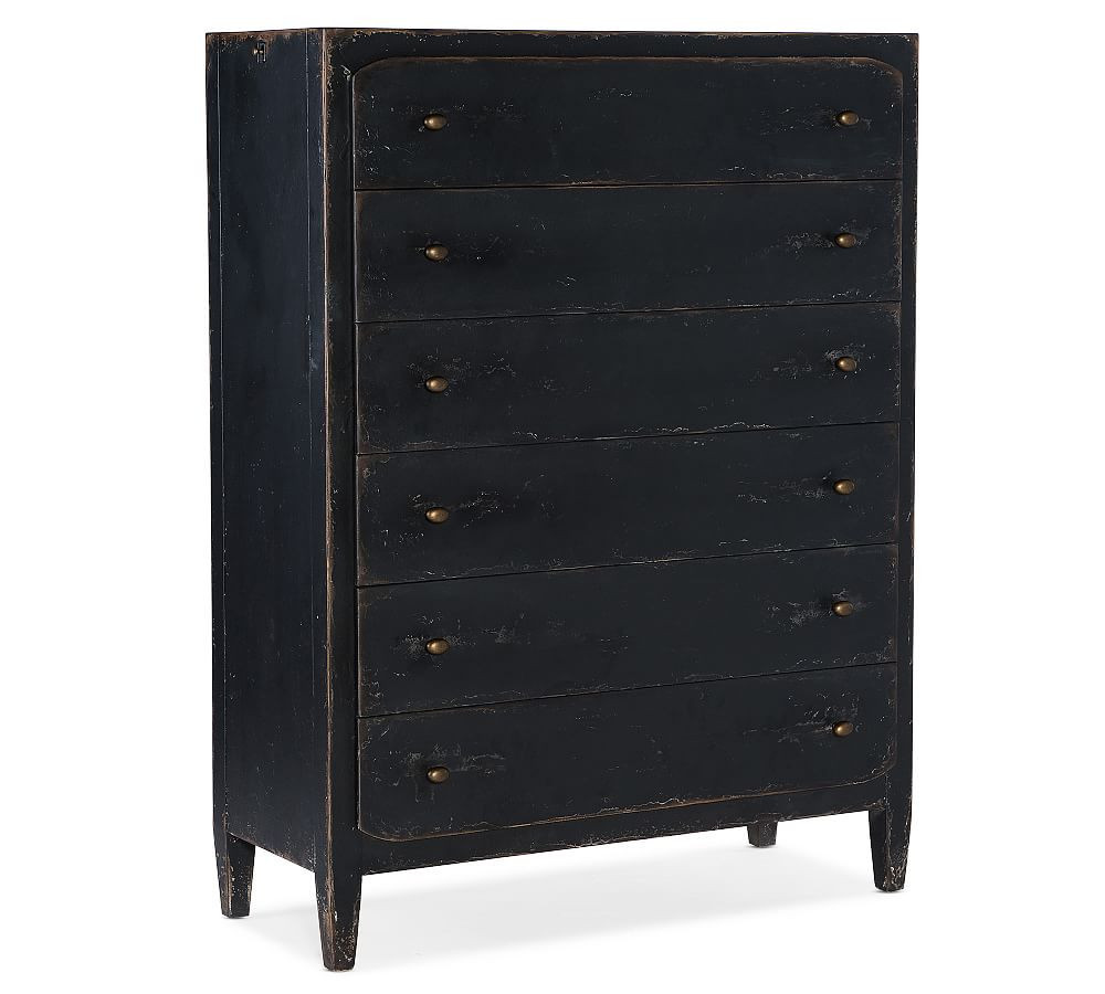 Blatchford 6-Drawer Tall Dresser, Black | Pottery Barn (US)