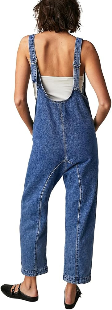 GREAIDEA High Roller Denim Jumpsuits for Women Casual Sleeveless Loose Baggy Overalls Jeans Pants... | Amazon (US)
