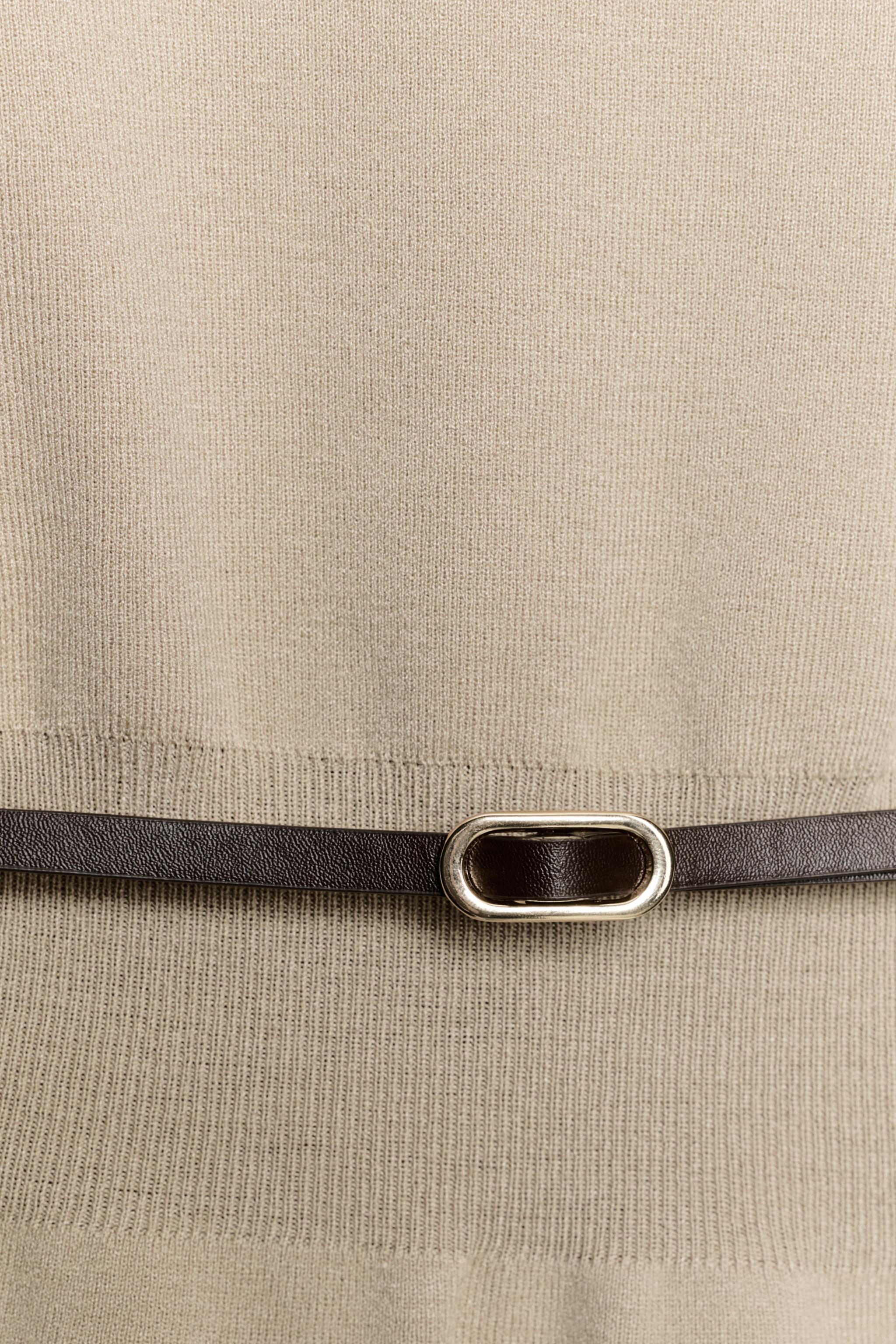 KNIT BELTED TOP | Zara UK