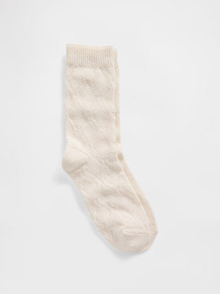 Cable-Knit Crew Socks | Gap (US)