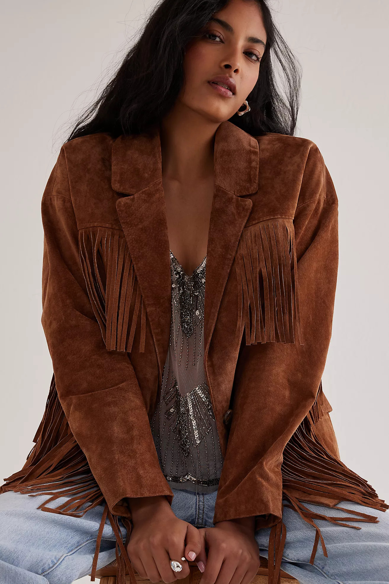 Blank NYC Suede Fringe Blazer Jacket | Anthropologie (UK)