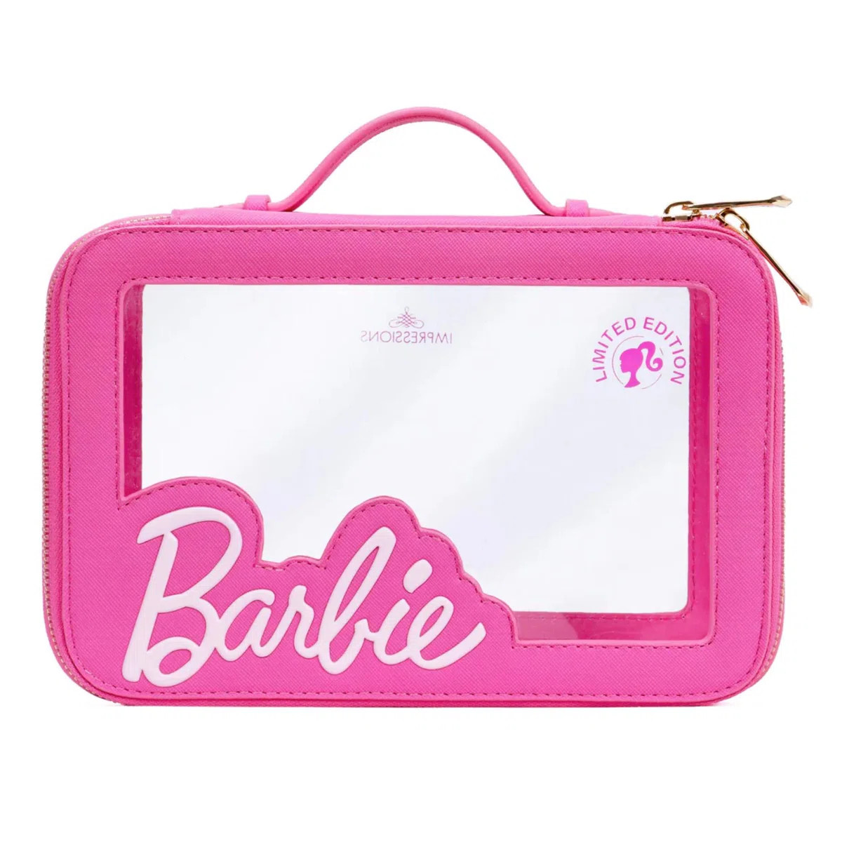 Barbie Travel Makeup Case for Girls Waterproof Vinyl Clear Cosmetic Bag Organizer with Golden Zip... | Wayfair North America