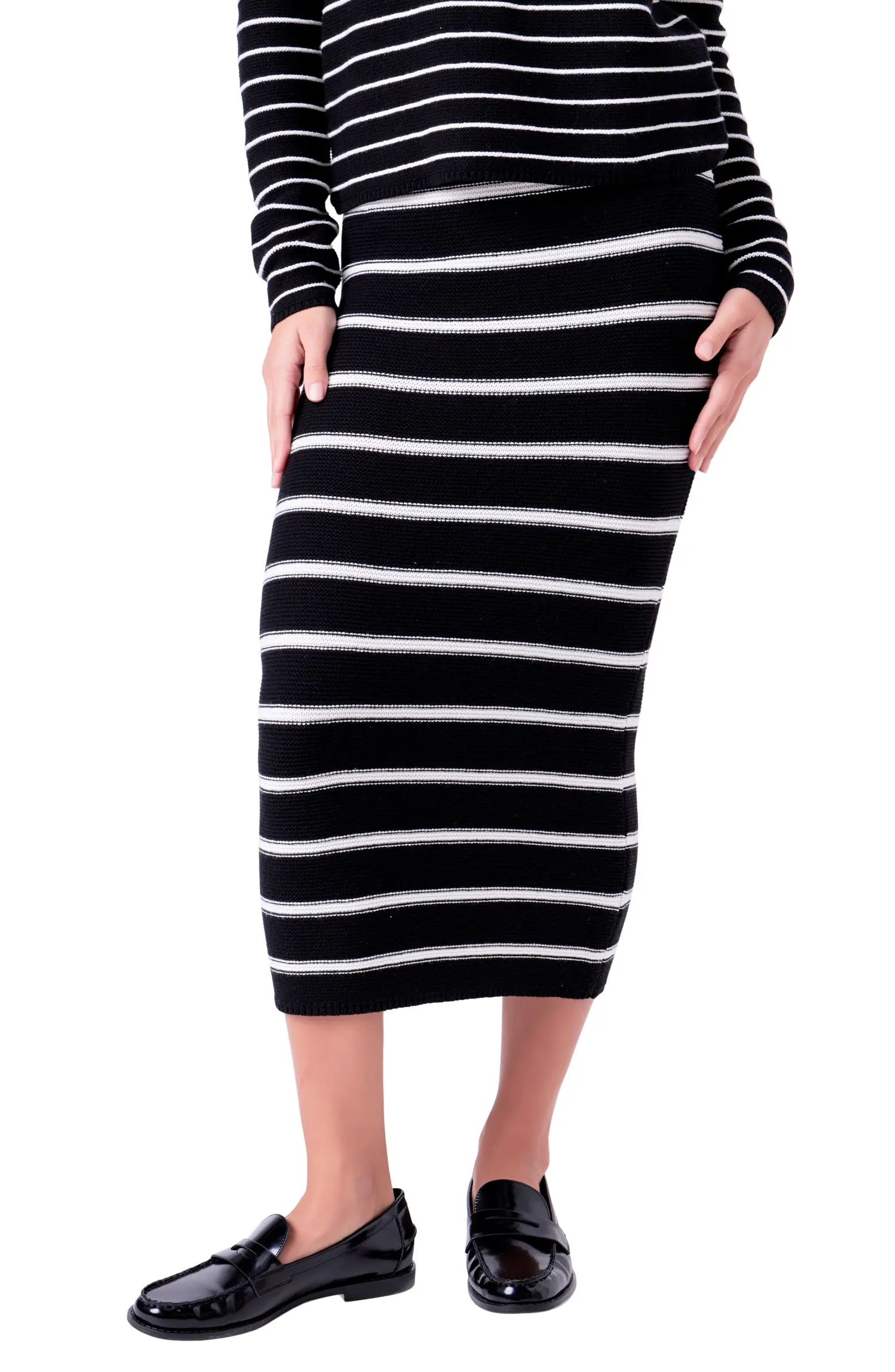 English Factory Stripe Sweater Skirt | Nordstrom | Nordstrom