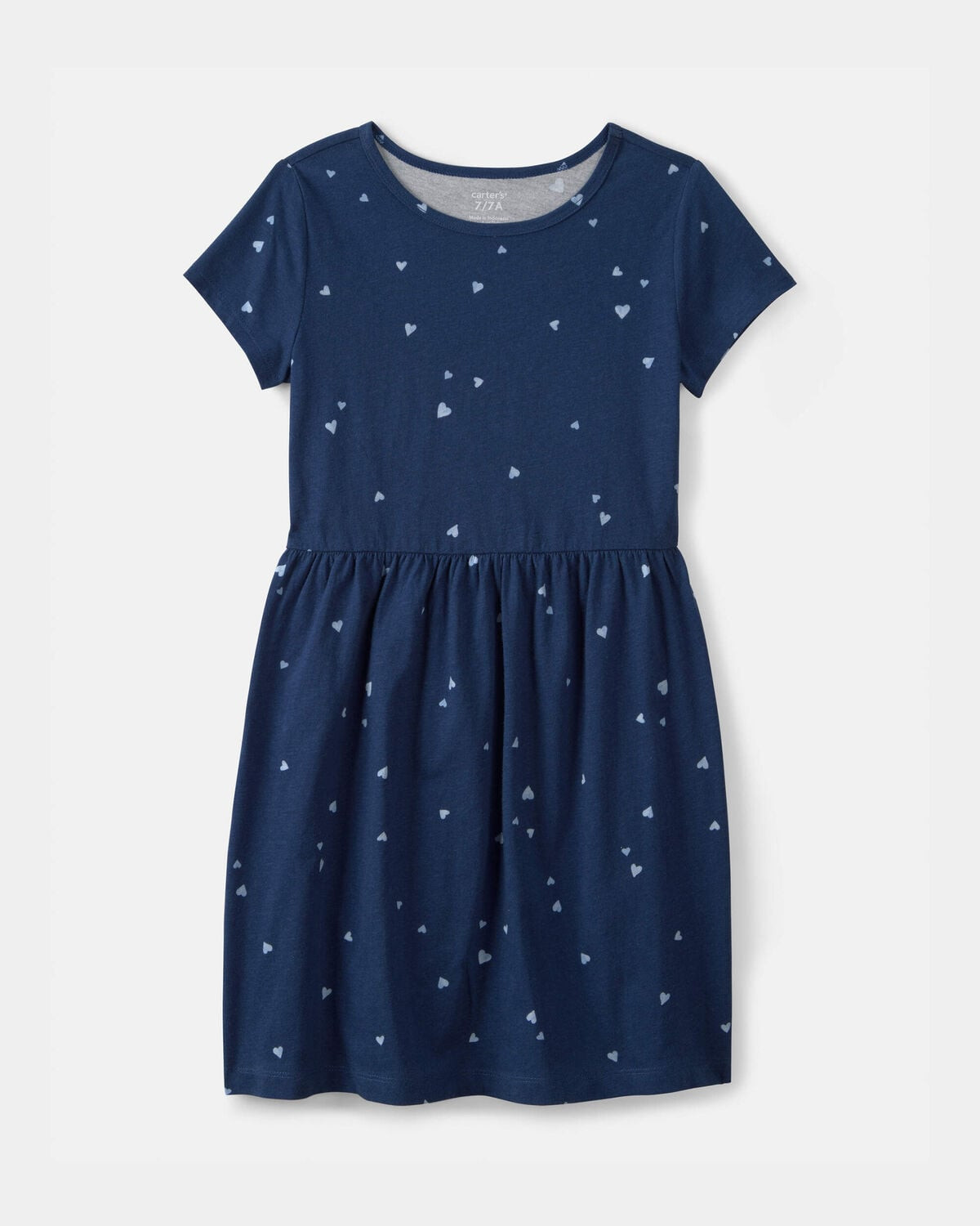 Girls Heart Short-Sleeve Dress - Blue | Carter's | Carter's Inc