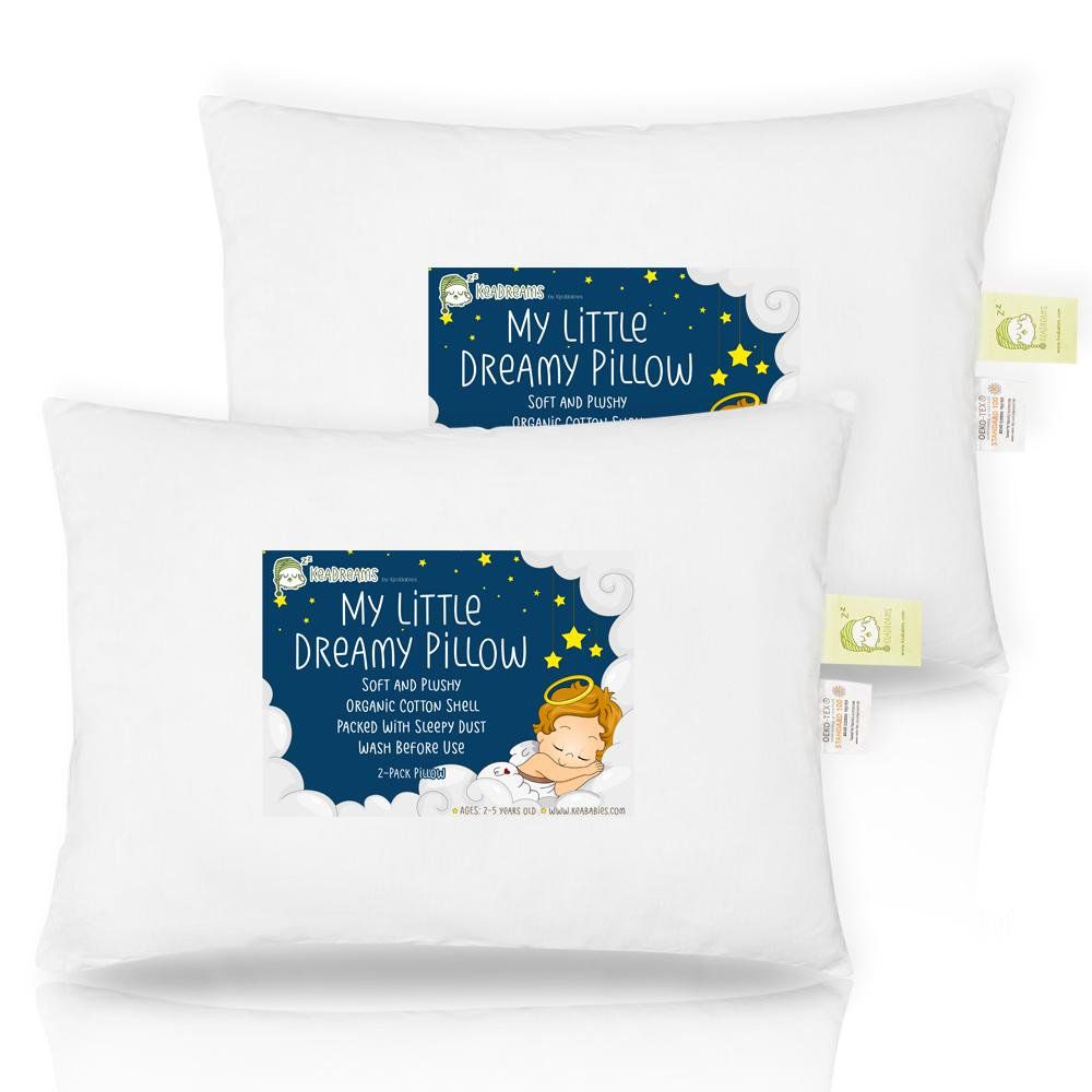 White Toddler Pillow for Sleeping - 2-Pack Pillows for Sleeping - 13X18 Small Kids Pillow - Pillo... | Walmart (US)